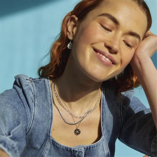 MALOYANVE Vintage Sun and Moon Drop Dangle Earrings for Women Unique lightweight Handmade Retro Boho Antiqued Gold Silver Round Coin Earrings for Women Jewelry - color: Gold