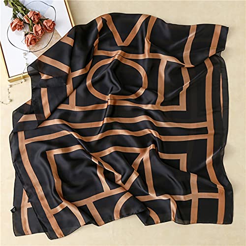 Silk Scarf Mulberry Silk Fashion Scarves Long Lightweight Shawl Wrap … - color: W41