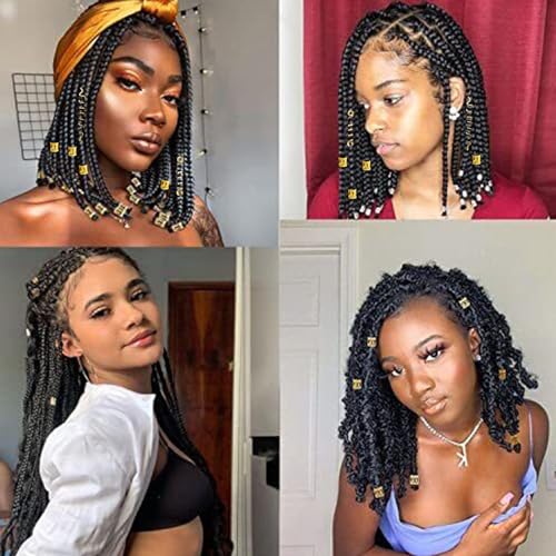 53 Pcs Gold Hair dreadlock hair beads hair jewelry for braids accessories for Women Men Hair Accessories Styling Tools US189