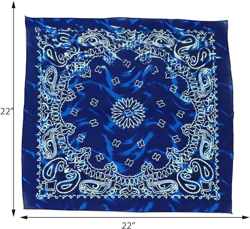 Motique Accessories Modern Tie Dye Bandana - color: Blue