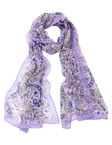 PANTONIGHT Long Chiffon Fashion Scarf Lightweight Chiffon Sheer for women - color: Pink