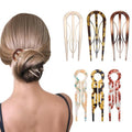 6Pcs Hair Pin for Women, Prestige French HairPin, Strong Durable Flat HairClips for All Hairs, Cute Hair Fork Hairs Styling Accessories for Party Valentine's Day(2 Styles)