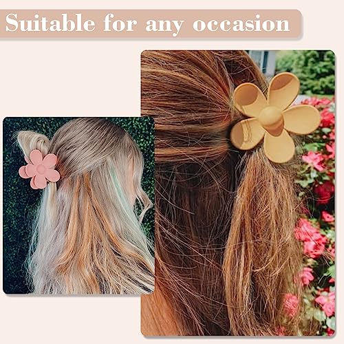 9 PCS Matte Hair Clips Set: Large Non-Slip Metal Claw Clips for Women's Thick & Thin Hair, 9 Styles with Strong Hold in Brown Color - color: A-Natural color