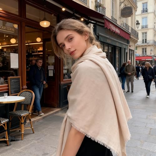 K-Elewon Large Square Scarf 51" Cotton and Linen Hand feel Scarf Fashion Scarves Hair Wrapping Scarfs Neck Scarves for Women - color: H2309