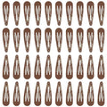 40pcs 2 inch Brown Hair Clitidy stray hairsps Hair Barrettes Metal Snap Hair Clips Accessories For Women(Brown) - color: Brown