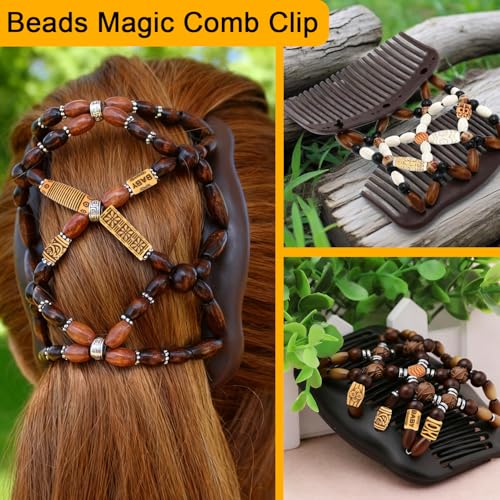 40pcs Plastic Hair Beads for Braids, 20 Styles African Hair Dreadlock Beads Assorted Textures Loc Hair Jewelry Boho Plastic Faux Wood Tube for Women Men Dreadlock Accessories Necklace Bag DIY Crafts - color: 20 Styles Total of 40pcs