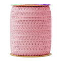 Mandala Crafts Mauve Stretch Lace Soft Elastic Trim Roll - 55 Yards 1 Inch Wide Stretchy Frilly Picot Ribbon for Sewing Lingerie, Headbands, Underwear, and Crafts - color: Mauve