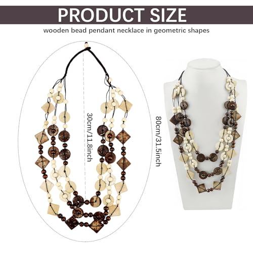 3- Layered Statement Necklace Womens Bohemia Choker Necklaces - color: Black White