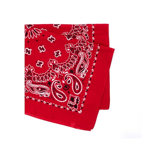 Rothco Trainmen Paisley Bandana - Standard - 22" X 22" - color: Red/White
