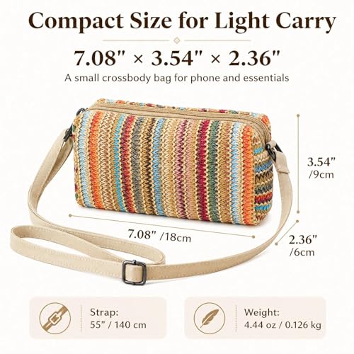 Small Crossbody Bag for Women - color: Purplestripe