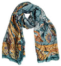 Acotavie Scarfs for Women Dressy Fashion Scarves Long Floral Pattern Scarf Lightweight Sunscreen Shawls - color: C043