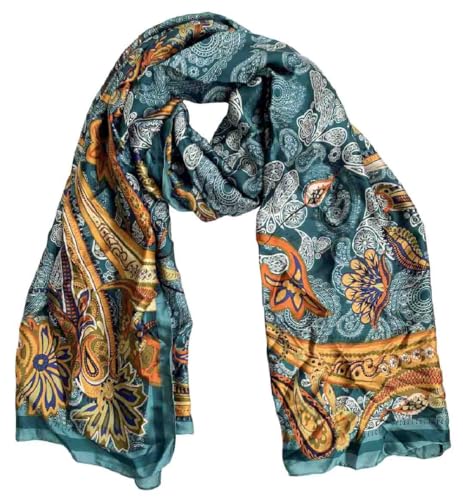 Acotavie Scarfs for Women Dressy Fashion Scarves Long Floral Pattern Scarf Lightweight Sunscreen Shawls - color: C043