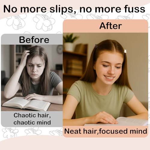 Hair Clip, 50Pcs Small Flower Claw Clips for Women Girls, Mini Matte Hair Clips with Strong Grip, Neutral Color, Hair Styling Accessories, Christmas Gifts - color: Style10:Neutral Color (Flower)