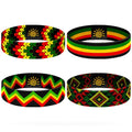 4 Pcs Surfer Beach Bracelets for Men Women Inspirational Elastic Comfy Summer Reversible Wristband Gifts Friendship Bracelets - color: African Black-Bracelets, size: (6.8") Small