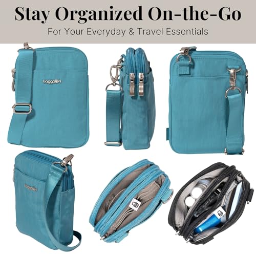 Baggallini Women's Modern Take Two Rfid Crossbody - color: Seaside Blue