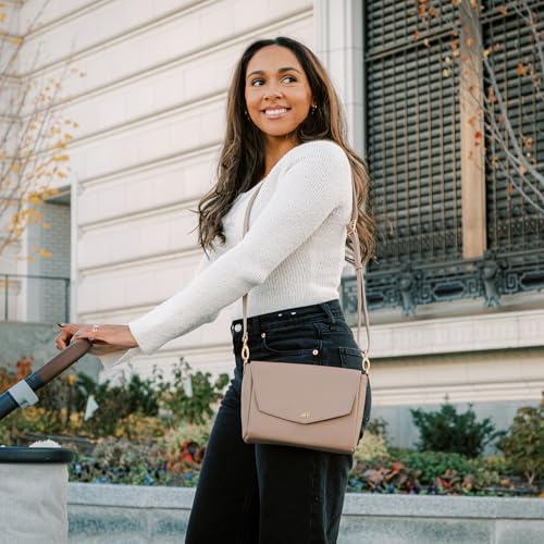Freshly Picked Classic Crossbody Bag for Women - Stylish Handbag and Crossbody Purse Made with Premium Vegan Leather - color: Fig