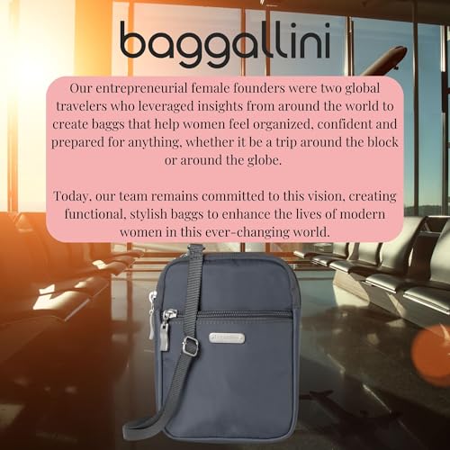 Baggallini Women's Essential Mini Crossbody Bag - color: Charcoal Gray