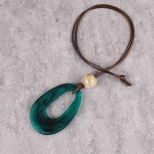 Chunky Necklace for Women Boho Pendant Necklace Statement Western Choker Necklaces for Women Vintage Bohemian Jewelry - style: Bohemian Pendant Necklace