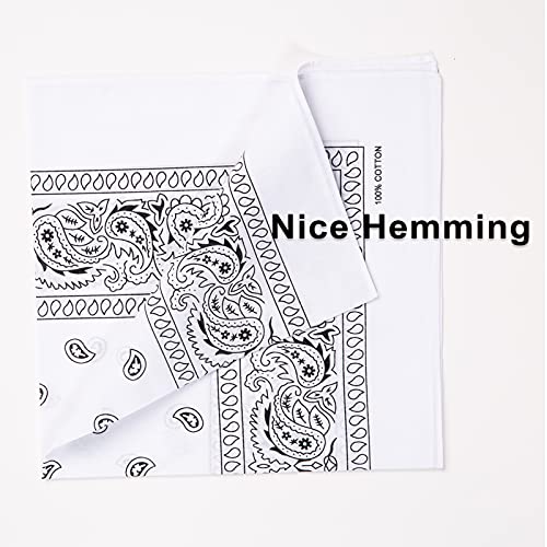 Cotton Bandanas for Men & Women Paisley Cowboy Bandana Handkerchiefs for Hair 22x22 - color: 3pcs Purple/Rose/Sapphire
