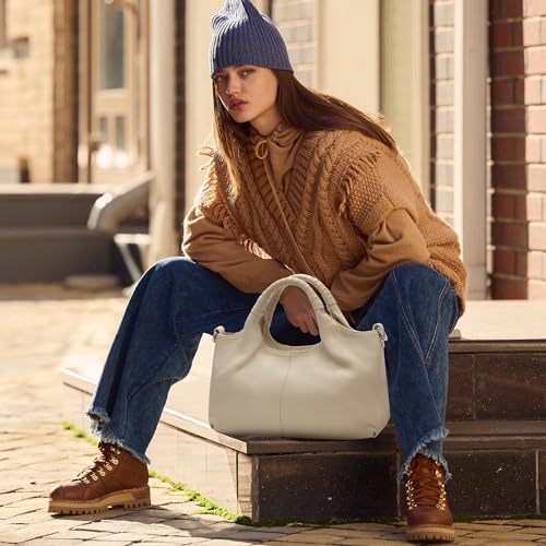 Iswee Genuine Leather Shoulder Bags Purses and Handbags for Women Satchel Designer Cross Body Hobo Medium Size Tote - color: Green