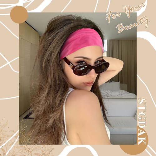 Pink Valentine's Day Headbands For Women Wide Head Bands Soft Turban Knotted Hair Wraps Large Elastic Hair Band Fashion Sweatband For Women Girls Yoga Running Valentine's Day Gift - color: Style 150