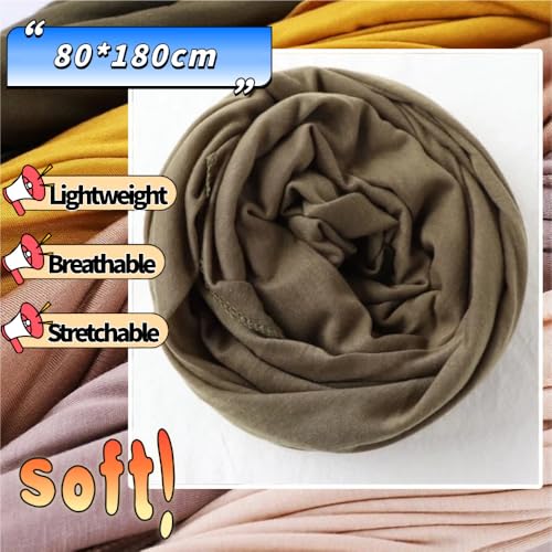 Head Wraps for Black Women, Breathable Headwrap Soft Long Hair Wraps Wide Headscarves for Locs Braids - color: Army Green
