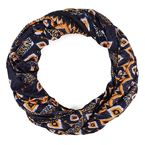 KAKU NANU Women Turban Chemo Beanies Pre Tied Caps Baggy Slouchy Headwear Sleep Scarf - color: Geometric