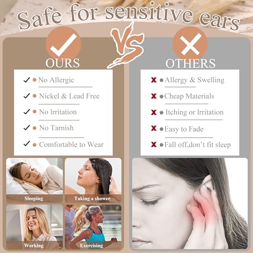 FASACCO Hypoallergenic Stainless Steel Earrings Set for Women Men | 316L Surgical Steel Silver Stud Hoop Earrings Sets for Multiple Piercing Small Cute Star Heart Butterfly Studs Huggies