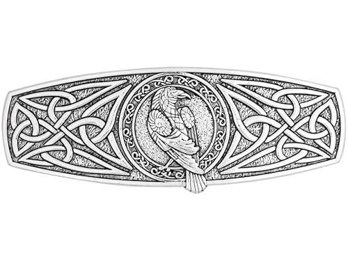 HAQUIL Vintage Crow Rectangular Hairclip, Hair Barrette, Viking Celtic Knot Hair Clip Jewelry, Accessories Gift for Women - color: 1