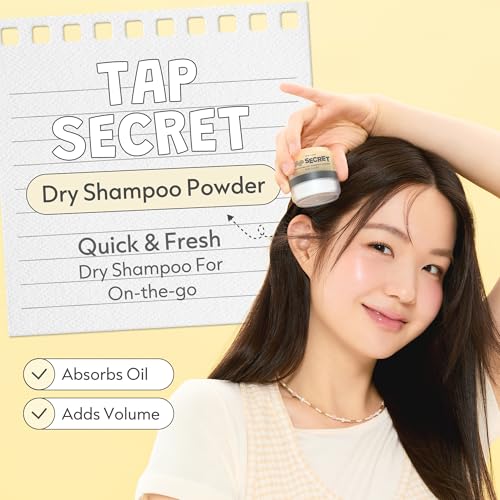 I DEW CARE Tap Secret Dry Shampoo Powder with Biotin - Tap Secret Original | Strengthening & Volumizing, Refillable, Travel size, Non-aerosol, Brunette, Korean Ginseng, Stocking Stuffers, 0.24 Oz - color: 01 Original, size: 0.24 Ounce (Pack of 1)
