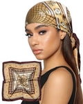 AWAYTR 35” Satin Head Scarf for Women Like Silk Scarf for Hair Scarf Satin Hair Bandana Women Headscarf Hair Wrap Scarf Neck - color: Brown