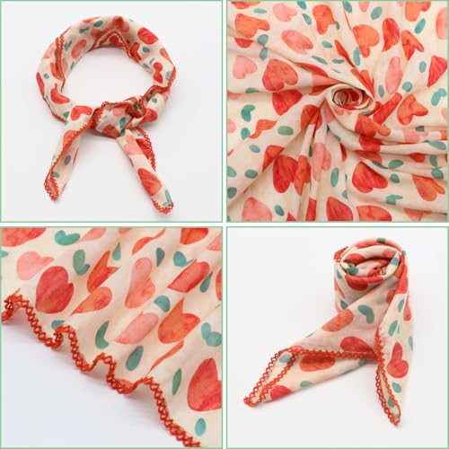 Large Cotton Bandanas for Women, 27 x 27 inch Hair Neck Scarf, Headband Square Scarf - color: H-red Green White