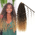 Goddess Boho Box Braids Crochet Hair-8 Packs 14 Inch Crochet Box Braids for Black Women Pre Looped (T27, 14 Inch (Pack of 8)) - color: T27, size: 14 Inch (Pack of 8)