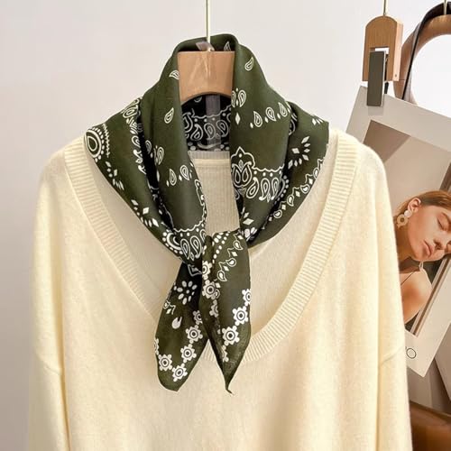 K-Elewon Women Medium Square Scarf Head Scarf Neck Scarf Hair Scarf Head Sleeping Wraps Bandana Scarfs for Women - color: V10