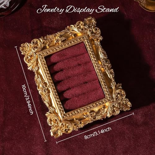 Vintage Ring Display Stand: Gold Jewelry Display Stand, Earring Holder for Jewelry Organizer Birthday Engagement Wedding Decoration