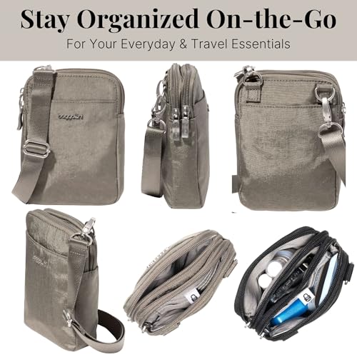 Baggallini Women's Modern Take Two Rfid Crossbody - color: Sterling Shimmer