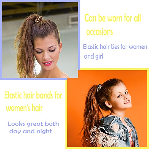 20 PCS Hair Ties for Women, Hair Tie Bracelets, Brown Plastic, No Damage Hair Elastics, Comfortable for Thick or Thin Hair, Boho Hair Ties for Ponytail Holders, 5 Colors - color: Brown