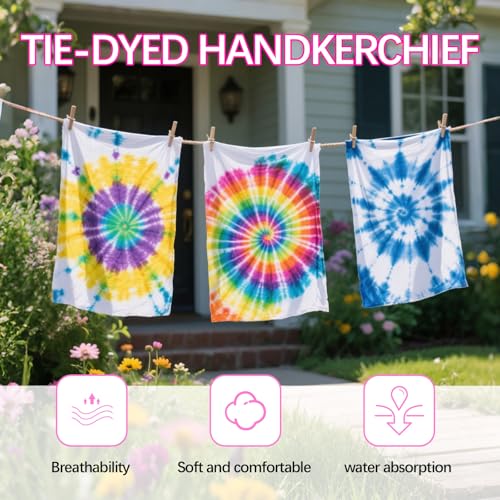 24 PCS 100% Cotton White Bandana bulk for tie dye blank bandanas pack cotton handkerchiefs Unisex Bandanas Men Head Wrap，22" x 22"