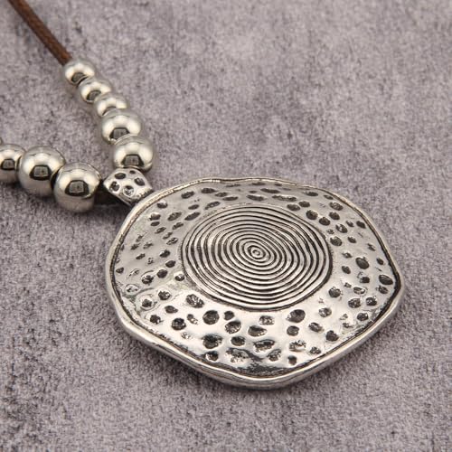 Leather Necklace for Women Vintage Boho Necklaces Black Cord Choker With Pendant Casual Chunky Leather Necklace Trendy - style: Leather Long Necklace