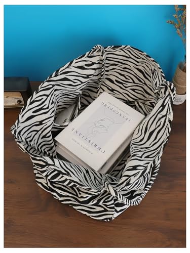 MakeMeChic Women's Leopard Tote Bag Cheetah Oversize Shoulder Bag Weekender Bag - color: Black and White