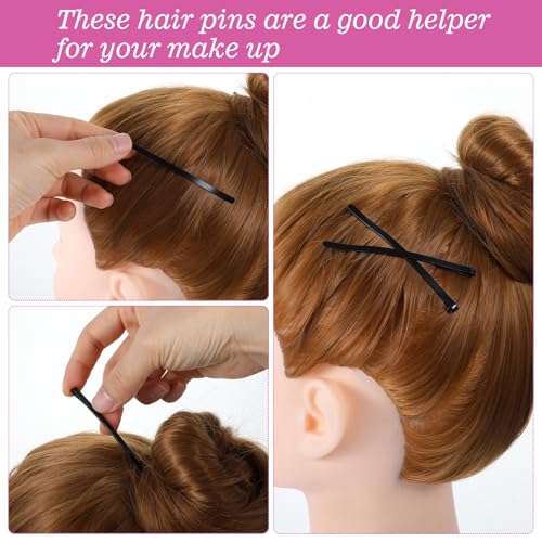 Tyqour 30pcs Black Jumbo Bobby Pins, 3.35 Inch Long Bobby Pins for Thick Updo Hair, Metal Hair Clips Hairpins Hair Accessories for Women, Long Hair Pins Hair Clips Hairpins Hair Accessories - color: Black