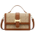 KKXIU Crossbody Bags for Women - Top Handle Purses for Lady, Leather Handbags Shoulder Clutch with Adjustable Shoulder Strap - color: A-brown