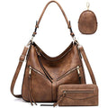 lapsting Hobo Bags for Women Handbags Purse Ladies Boho Shoulder Bag Crossbody Purses Faux Leather - color: 3a - 15.2inch Brown - Gold Hardware