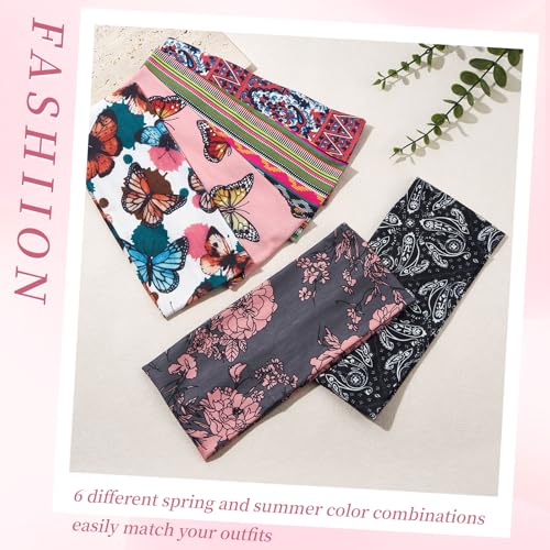 QIUTIMIY Headbands for Women Non Slip - 6 Pack Soft Stretchy Hair Bands for Women’s Hair – Fashion Sports Headbands for Yoga, Workout, Running, Gym, Daily Wear(Style 9) - color: Style 9