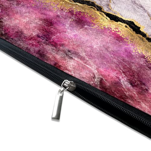 Cute Makeup Bag for Purse Canvas Waterproof Funny Cosmetic Bags for Women Zipper Travel Toiletry Pouch-Wine Marble Makeup Bags - color: Wine Marble Makeup Bags