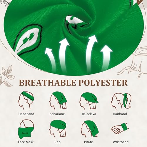 12 Pack Bandanas Unisex Paisley Cowboy Bandanas Bulk Multi Purpose Headband Scarf for Men Women Costume - color: Green, style: Classic
