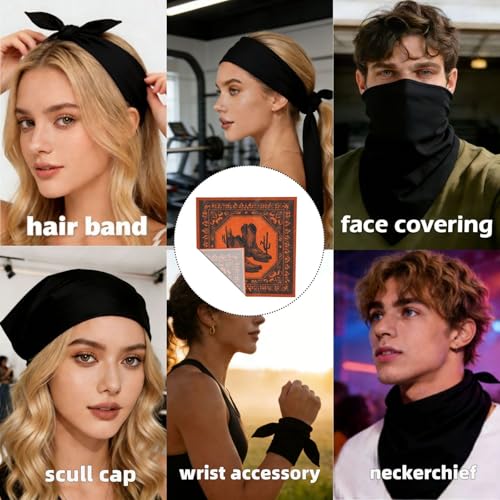 Head Scarf Hair Neck Scarves for Women Fashion Silk Satin Purse Bag Scarfs Handbags Bandana Neckerchief - color: Cowboy Western Orange