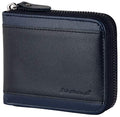 Admetus Mens RFID Blocking Wallets Zipper Leather Wallet for Men Bifold RFID Card Holder - color: Black-23
