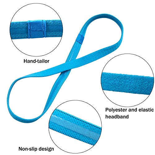 Duufin 20 Pieces Elastic Headbands Non Slip Sport Headband Colorful Hair Bands Workout Headband Sweatband Fashion Yoga, Running Elastic Sports Headbands for Women, Men and Girls, 14 Colors - color: Multicolor