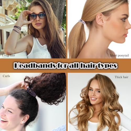 20 PCS Boho Hair Ties, Women's Hair Tie Bracelets in 5 Neutral Colors, Ponytail Holders for Thick or Thin Hair, Cute No-Damage Elastics (20PG6) - color: Neutral